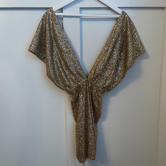 Gold Shimmer Birthday Dress - Picture 3 of 4